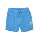 Bermuda gar�on en maille avec poches avant bleu