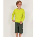 Bermuda gar�on en maille avec poches cargo vert