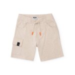 Bermuda gar�on en maille avec poche lat�rale beige