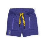 Bermuda gar�on en maille avec poches zipp�es violet