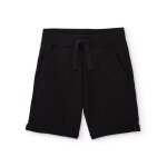 Bermuda gar�on en maille avec revers au bas noir