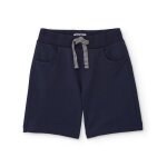 Bermuda gar�on en maille avec taille �lastique bleu