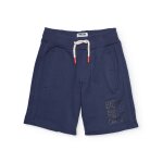 Bermuda gar�on en maille avec taille �lastique bleu