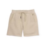 Bermuda gar�on en maille avec taille �lastique et cordon de serrage beige