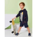 Bermuda garon en molleton marine gris