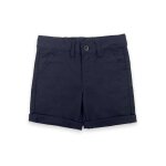 Bermuda pour gar�on en tissu cha�ne et trame avec poches lat�rales bleu