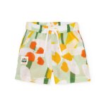 Bermuda gar�on en tissu l�ger vert