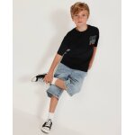 Bermuda gar�on en toile et denim bleu