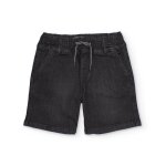 Bermuda gar�on en toile et denim gris