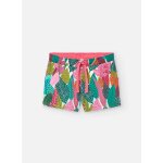 Bermuda avec imprim feuilles et cordon de rglage multicolore