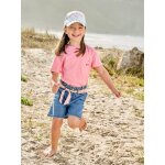 Bermuda en jean style paperbag fille stone
