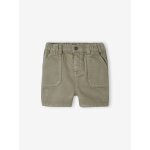 Bermuda taille élastiquée bébé kaki Bermuda taille élastiquée bébé kaki