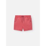 Bermuda uni en coton avec cordon de serrage rouge