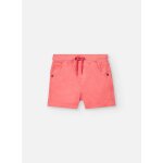 Bermuda uni en coton avec cordon de serrage rouge