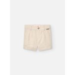 Bermuda uni avec fermeture  bouton beige