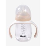 Biberon d'apprentissage 2 en 1 (210 ml) beige