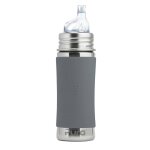 Biberon  bec en inox 325 ml - slate gris