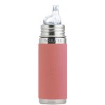 Biberon  bec isotherme en inox 260 ml rose