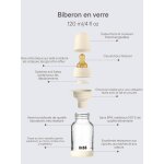 Biberon d�bit lent 120 ml ivoire