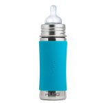 Biberon en inox 325 ml - aqua bleu