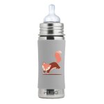 Biberon en inox 325 ml - aqua gris