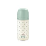Biberon en verre avec t�tine sx pro 240 ml d�bit s oisillons vert