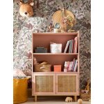 Bibliothque cannage posie rose