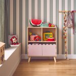 Biblioth�que enfant 2 �tag�res 2 portes rose