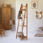Bibliothque enfant en bois de teck 40x160 bahya step naturel