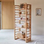 Biblioth�que enfant en bois de teck 80x180 sera naturel