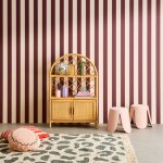 Biblioth�que enfant exotique rotin naturel - 70x30x106cm - arlo rotin naturel