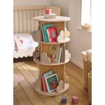 Biblioth�que tournante 3 niveaux coeur rose p�le