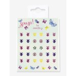 Bijoux d'oreille autocollants multicolore