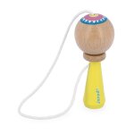 Bilboquet en bois applepop jaune