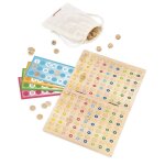 Bingo, jeu de loto traditionnel en bois multicolore