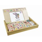 Bio toys l ecole des mots bilingue fran�ais - anglais - jeu en bois beige