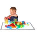 Blocs de couleur translucides 50 pcs bleu