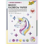 Bloc de papier cr�atif magic rainbow paper folia, 12 feuilles multicolore