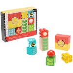 Blocs sensoriels en bois busy garden jeu d �veil d�s 12 mois multicolor