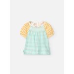 Blouse 100 % coton imprime  manches courtes multicolore