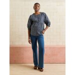 Blouse d'allaitement manches ballons marine