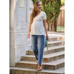 Blouse allaitement maternit� broderie anglaise �cru