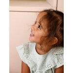 Blouse b�b� fille broderie anglaise vert d'eau