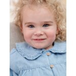 Blouse bb fille en denim lger personnalisable denim bleached