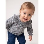 Blouse b�b� fille vichy bleu gris�