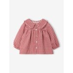 Blouse b�b� imprim�e en velours rose
