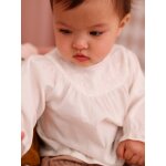 Blouse brode bb naissance cru