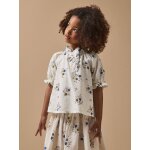 Blouse coton dobby imprim�e fille imprim� rosa blue