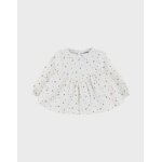 Blouse en coton imprim fleuri ecru