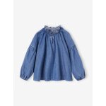 Blouse en denim léger fille bleu moyen Blouse en denim léger fille bleu moyen